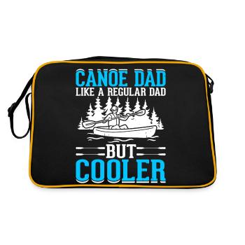 Canoë Papa Canoë Canoéiste Canoteur - Sac Retro - noir/or - Dos