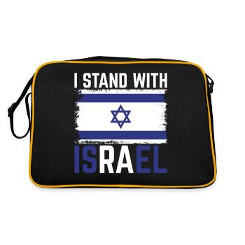 Drapeau israélien Étoile israélienne de David Israël - Sac Retro - noir/or - Dos