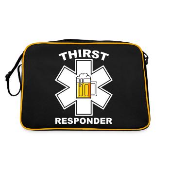 Thirst responder - Bartender or Sani Design - Retro Bag - black/gold - Back