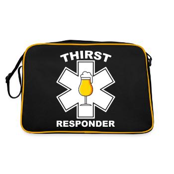 Thirst responder - Bartender or Sani Design - Retro Bag - black/gold - Back