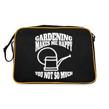 Garden Gift Hobby Gardener Orchard Gardener - Retro Bag - black/gold - Back