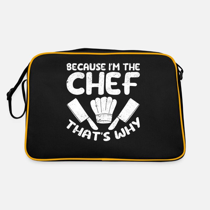 Weil ich der Chefkoch bin Deshalb Küche Retro Tasche