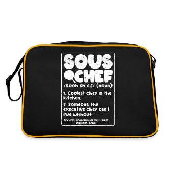 Sous-Chef Définition Funny Cooking Term Chef - Sac Retro - noir/or - Dos