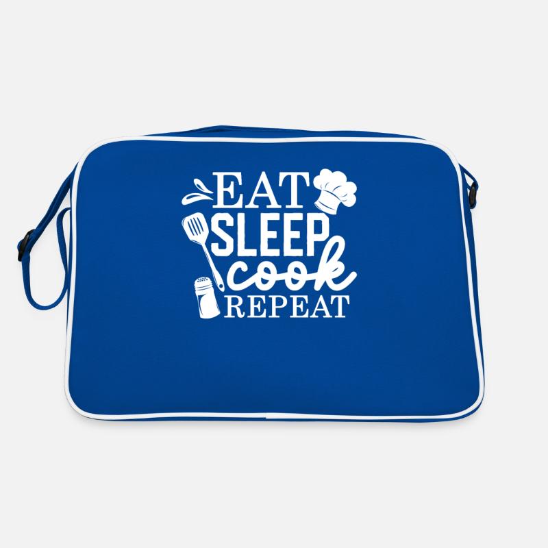 Manger dormir Cuisiner Répéter Drôle de cuisinier Chef Cuisine Sac Retro