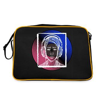 La musique, c’est la vie - Design pour les mélomanes - Sac Retro - noir/or - Dos