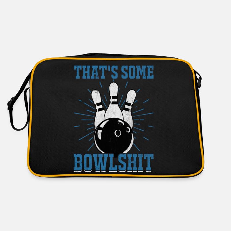 Bowling - Retro Tasche - Schwarz/Gold