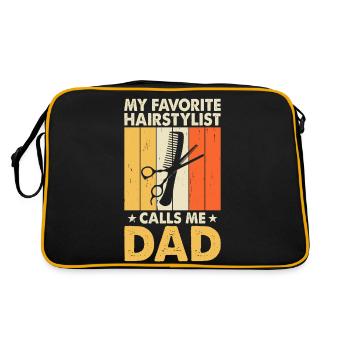 Mon coiffeur préféré m’appelle papa - Sac Retro - noir/or - Dos
