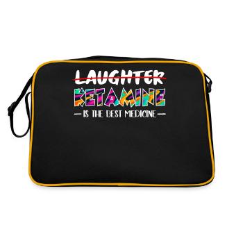 Pas le rire, mais la kétamine est le meilleur remède - Sac Retro - noir/or - Dos