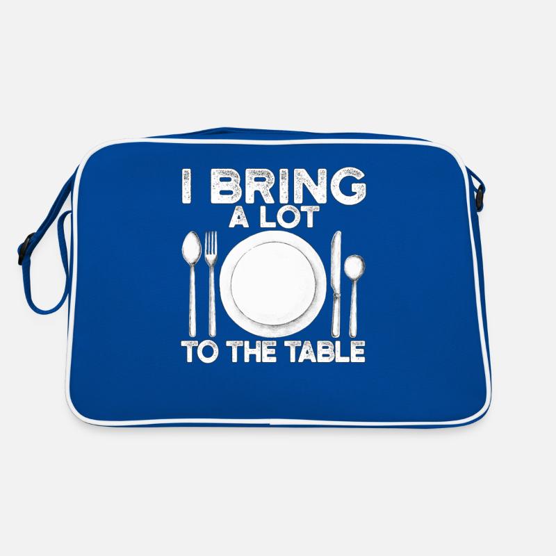 J’apporte beaucoup à la table Blague drôle Sac Retro