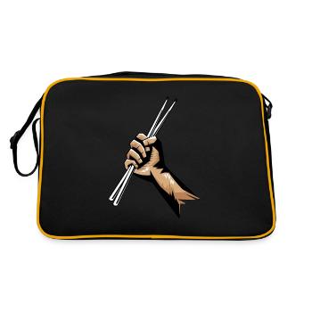 Cadeau photo du batteur - Sac Retro - noir/or - Dos