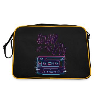 Lustiges Bild Witzig Humor Geschenkidee - Retro Tasche - Schwarz/Gold - Hinten
