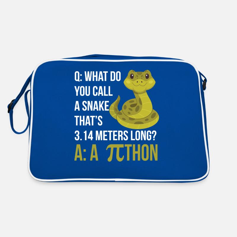 Python Pithon Pie Symbol Drôle de professeur de mathématiques Heureux Sac Retro