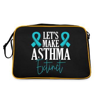 Let's eradicate asthma asthma warriors - Retro Bag - black/gold - Back