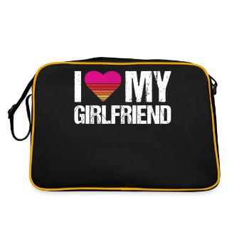 J’aime mon coeur de copine ma copine vintage - Sac Retro - noir/or - Dos