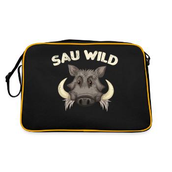 Sau Sauvage - Sac Retro - noir/or - Dos