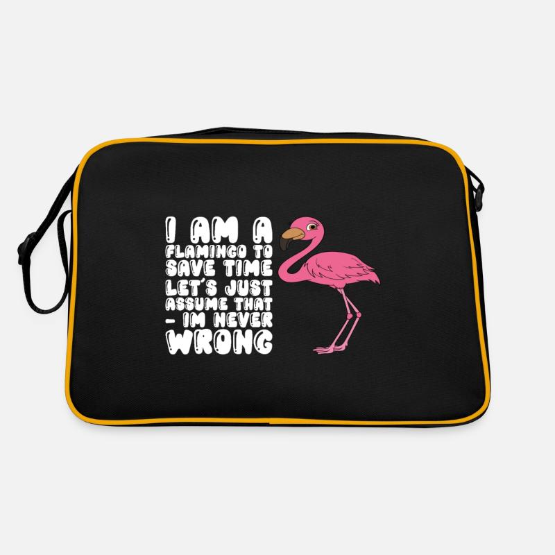 Lustiger Flamingo Retro Tasche