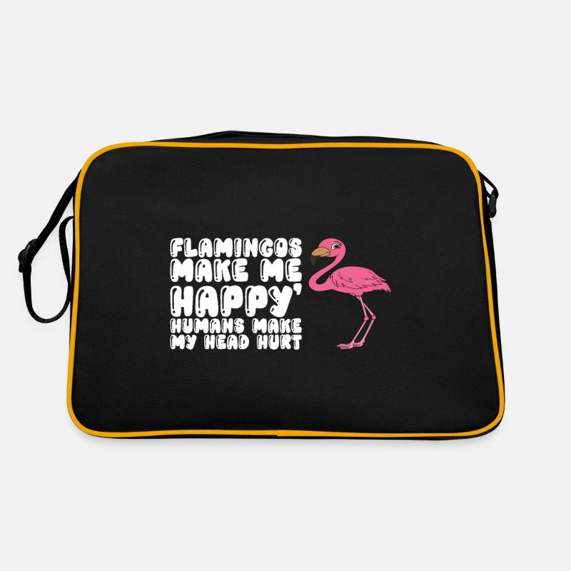 Funny flamingo Retro Bag