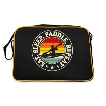 Kayak Kayaker Kayaker - Retro Bag - black/gold - Back