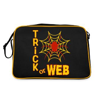 "Trick or Web", candy hunt for Halloween - Retro Bag - black/gold - Back