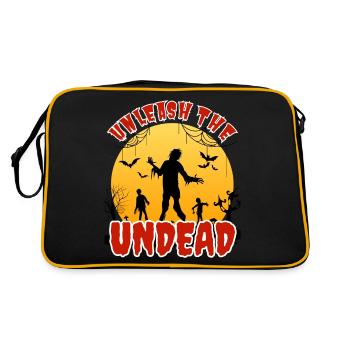 "Unleash the Undead", Horde Zombies - Retro Bag - black/gold - Back