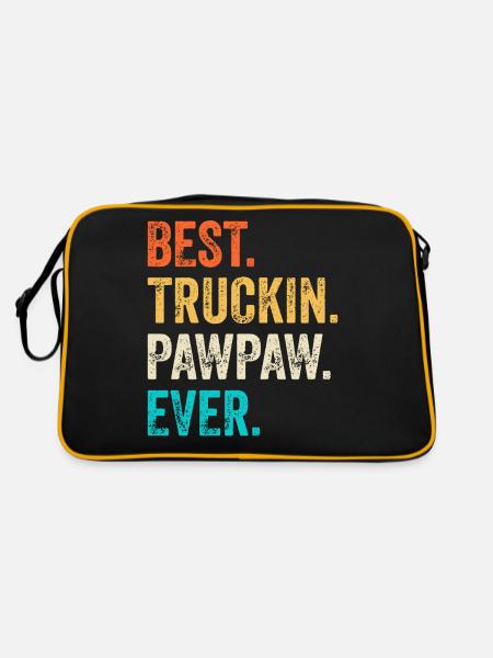 Truck Driver Dad Father Father's Day - Retro Bag - black/gold - Back