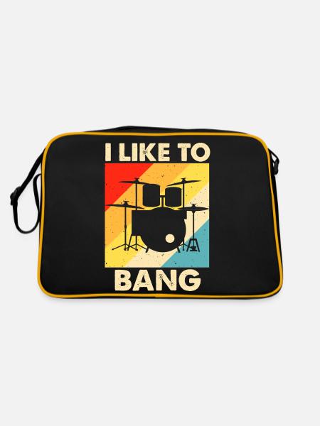 Batterie Batteur Batteur - Sac Retro - noir/or - Dos
