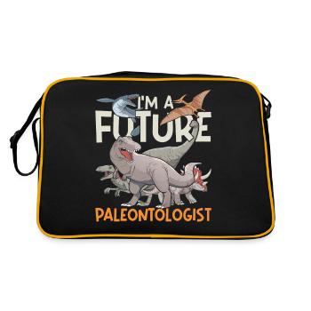 Future Paleontologist Gift Paleontology - Retro Bag - black/gold - Back