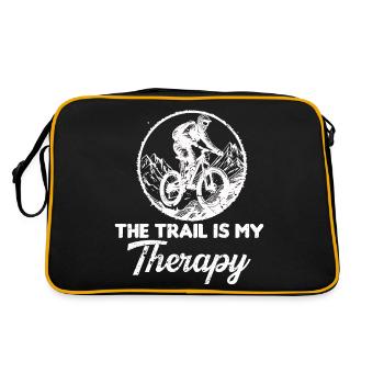 The Trail is my Therapy MTB Mountainbike - Retro Bag - black/gold - Back