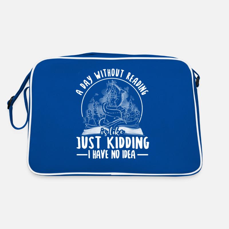 A Day Without Reading Funny Librarian Book Retro Bag