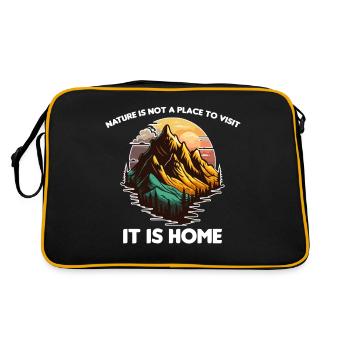 Nature is Not a Place to Visit, It is Home - Retro Bag - black/gold - Back