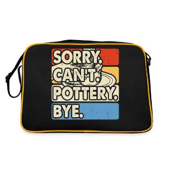 Pottery Pottery Pottery - Retro Bag - black/gold - Back