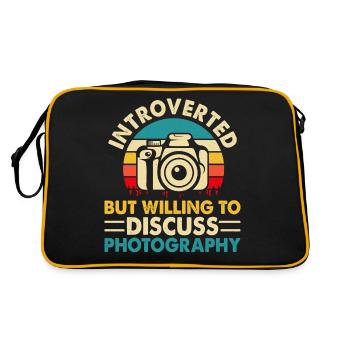 Fotograf - Retro Tasche - Schwarz/Gold - Hinten