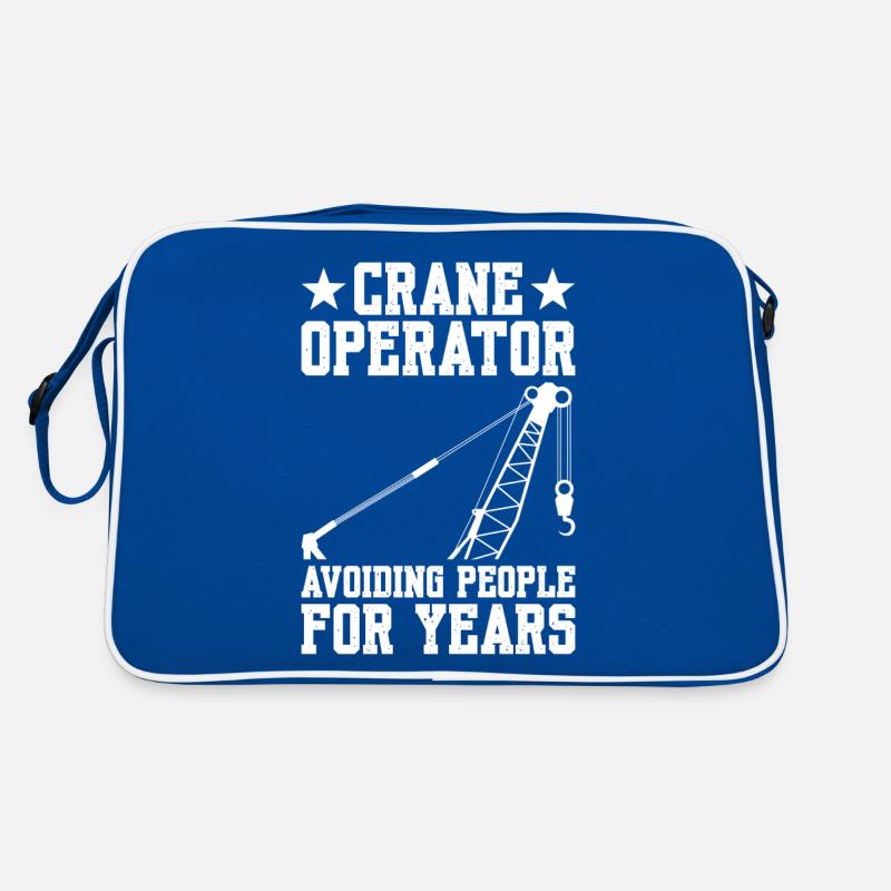 Crane Operator Avoiding People For Years Retro Tasche