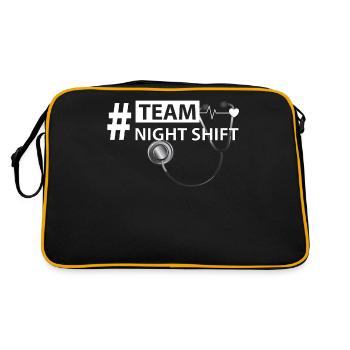 Équipe Équipe de nuit # Médecins, infirmières, ambulanciers paramédicaux - Sac Retro - noir/or - Dos