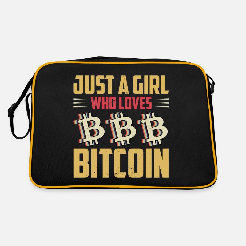 Bitcoin Krypto Kryptowährung Retro Tasche