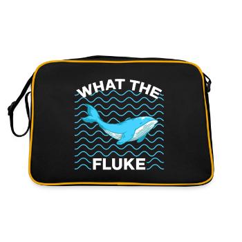 What The Fluke Whales Lover Marine Scientist Gift - Retro Bag - black/gold - Back