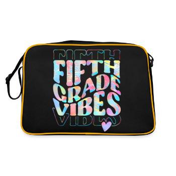 Fifth Grade Vibes 5th Grade Team 1st Day of School - Sac Retro - noir/or - Dos