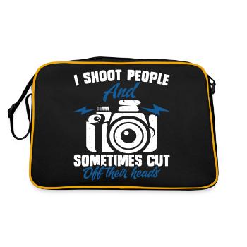 Fotograf - Retro Tasche - Schwarz/Gold - Hinten