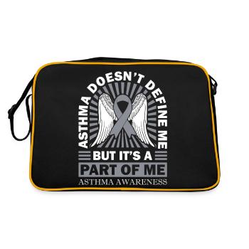 Asthma warrior Asthma doesn't define me - Retro Bag - black/gold - Back