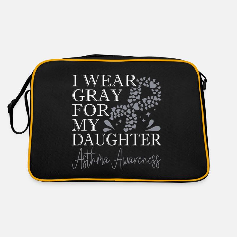 I'm wearing grey for my daughter's support Retro Bag
