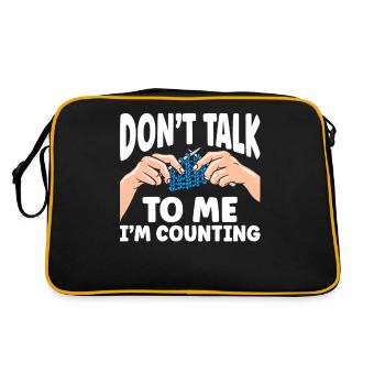 Ne me parle pas, je compte le crochet - Sac Retro - noir/or - Dos