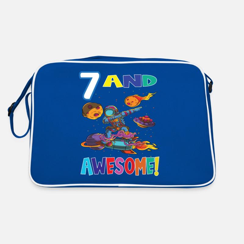 7 And Awesome Birthday Astronaut Retro Bag