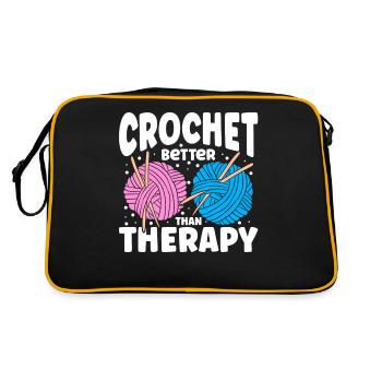 Le crochet mieux que la thérapie - Sac Retro - noir/or - Dos