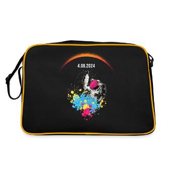 Amérique Totalité Printemps 4.08.24 Total Solaire - Sac Retro - noir/or - Dos