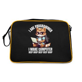 Je suis programmeur. Je fais un bip informatique - Sac Retro - noir/or - Dos