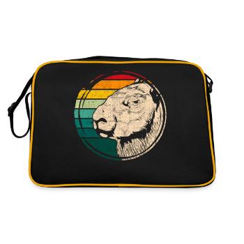 Retro Capybara Lover Animal Gift Capybara - Retro Bag - black/gold - Back
