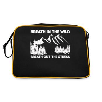 Breath in the Wild, Breath Out the Stress - Retro Bag - black/gold - Back