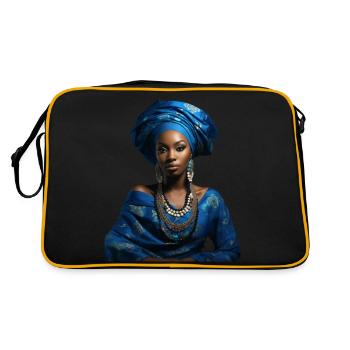 NKENTO - Retro Tasche - Schwarz/Gold - Hinten