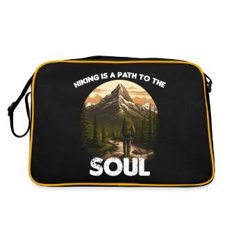 Hiking is a Path to the Soul - Hiking - Adventure - Retro Bag - black/gold - Back
