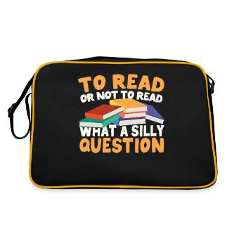 To read or not to read - what a stupid question - Retro Bag - black/gold - Back